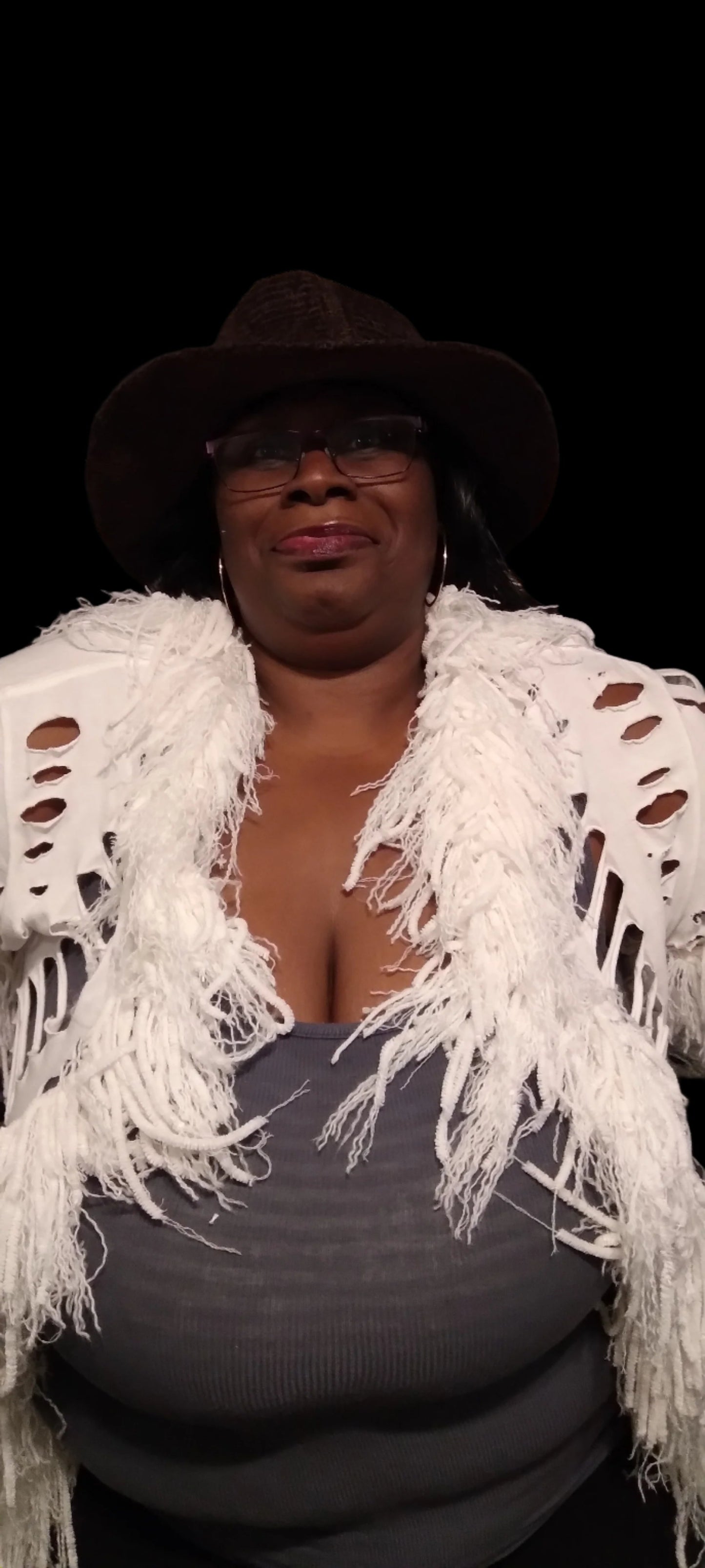 full length shred....white