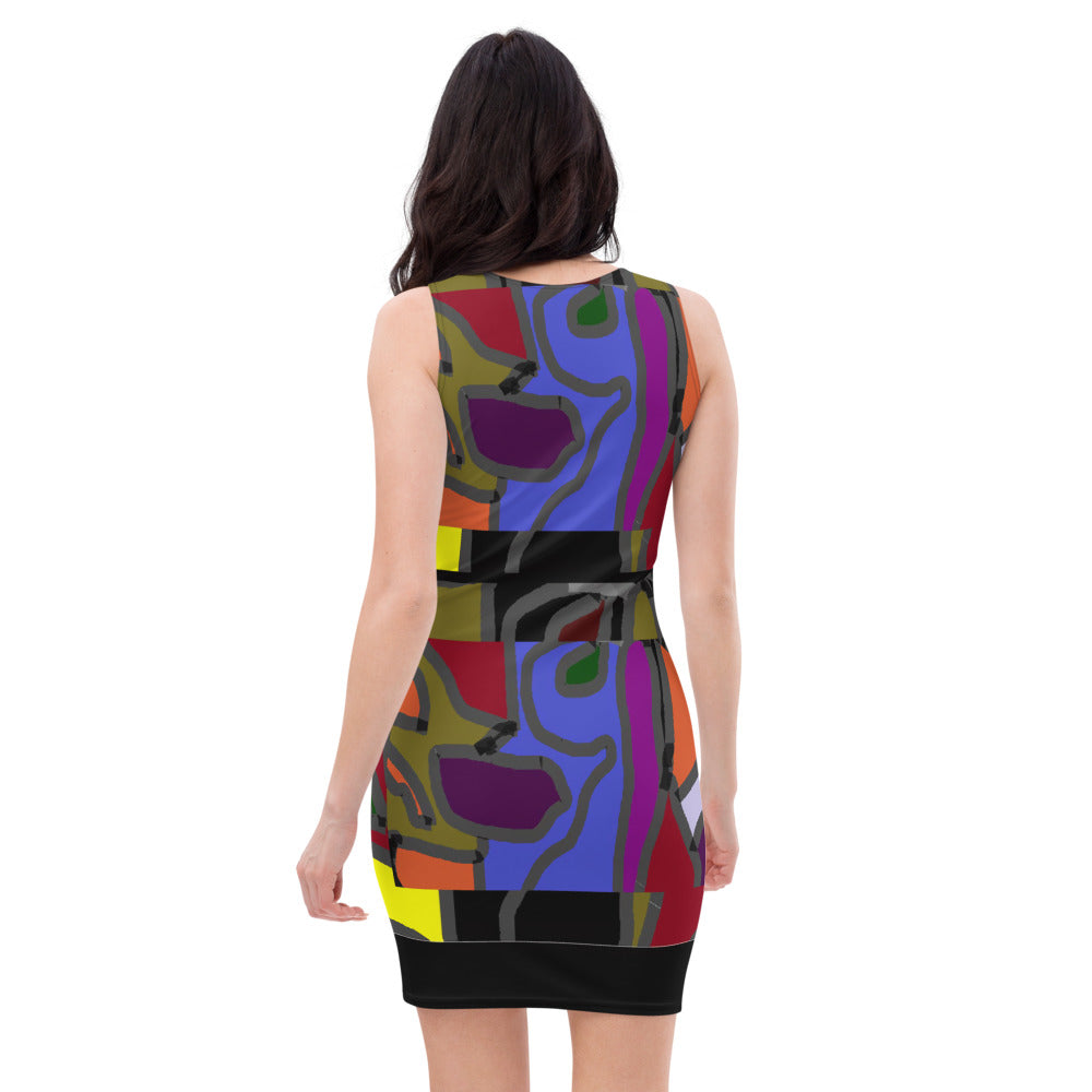 Sublimation Cut & Sew Dress designed by c. acid (front and back)