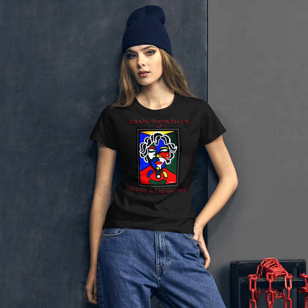 Women's short sleeve t-shirt designed by c. acid