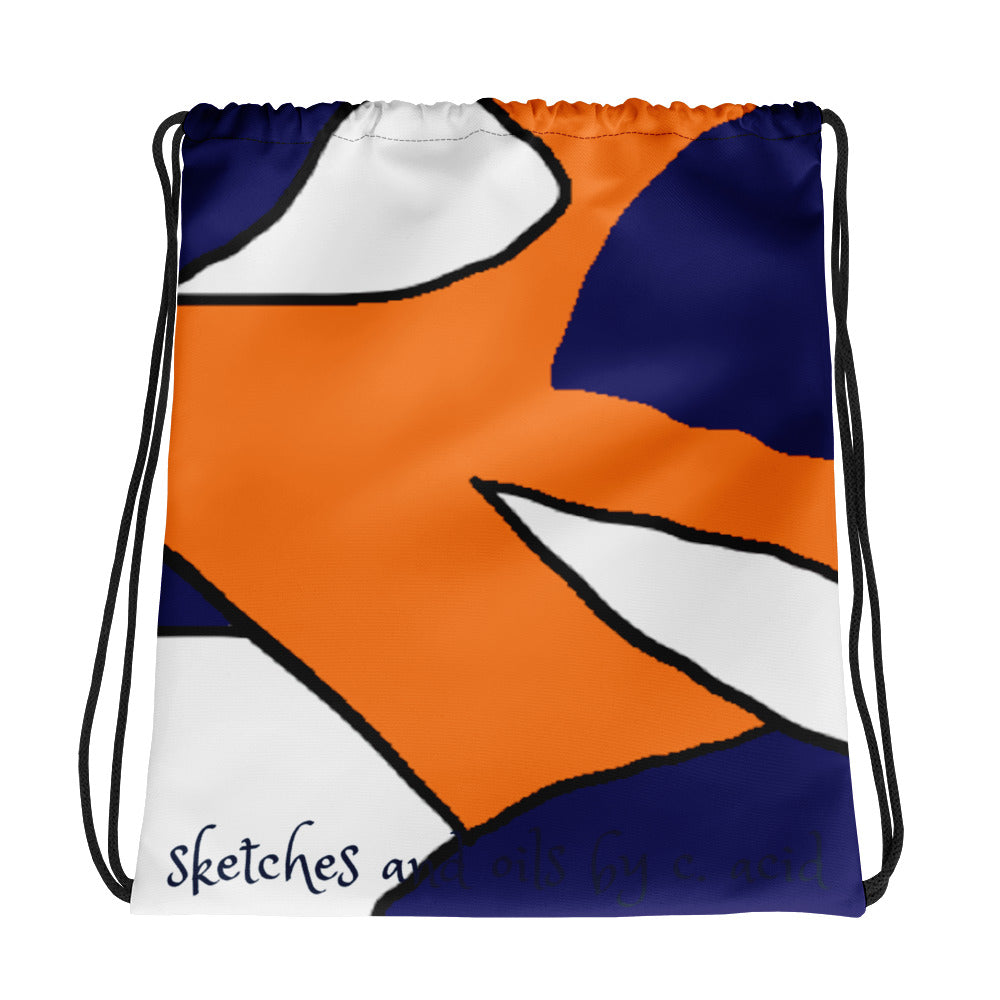 Drawstring bag designed by c. acid