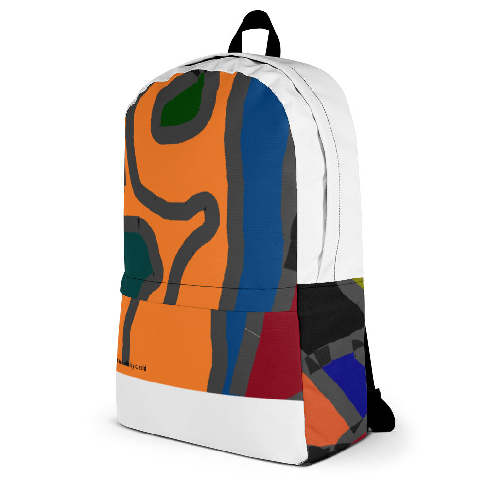 Backpack designed by c. acid