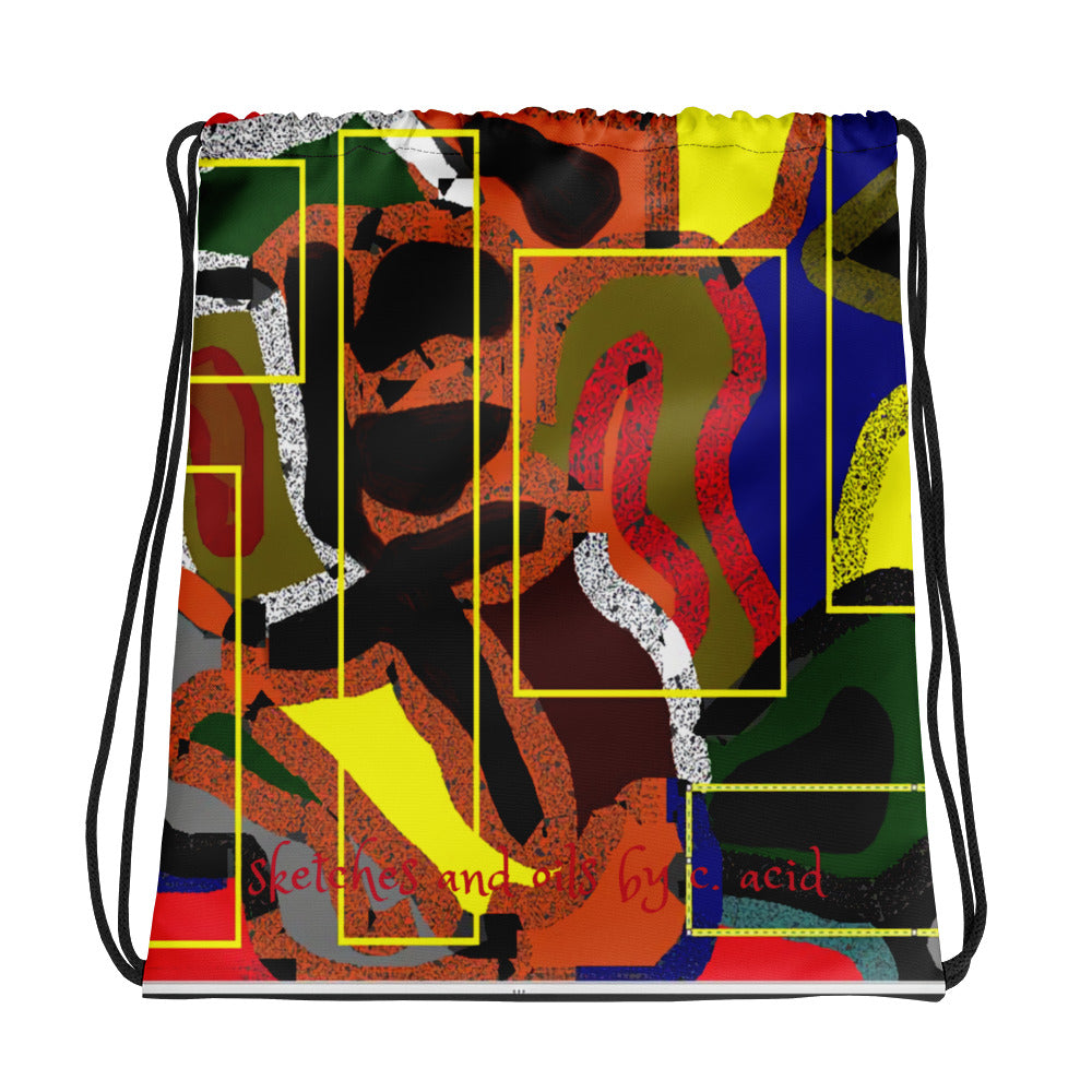Drawstring bag  designed by c.acid