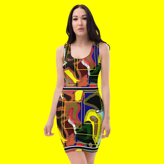 Sublimation Cut & Sew Dress designed by c. acid