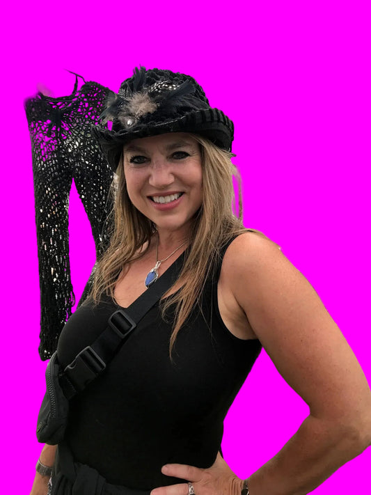fedora in black Chanel yarn
