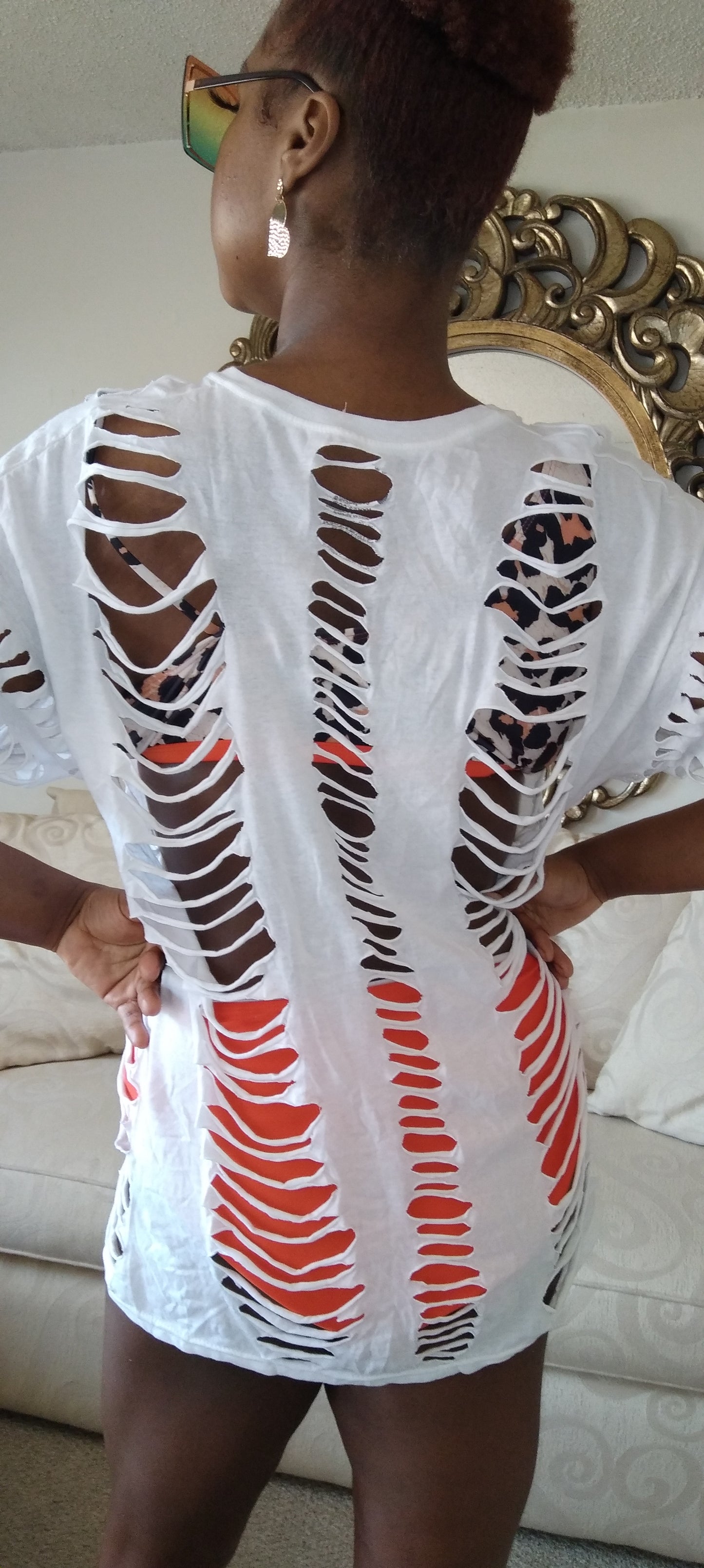 SHRED...short sleeve ...in white