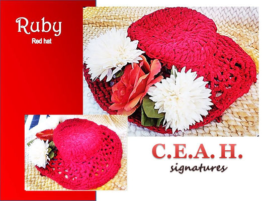 HAT....Ruby Red...collectors...SOLD!