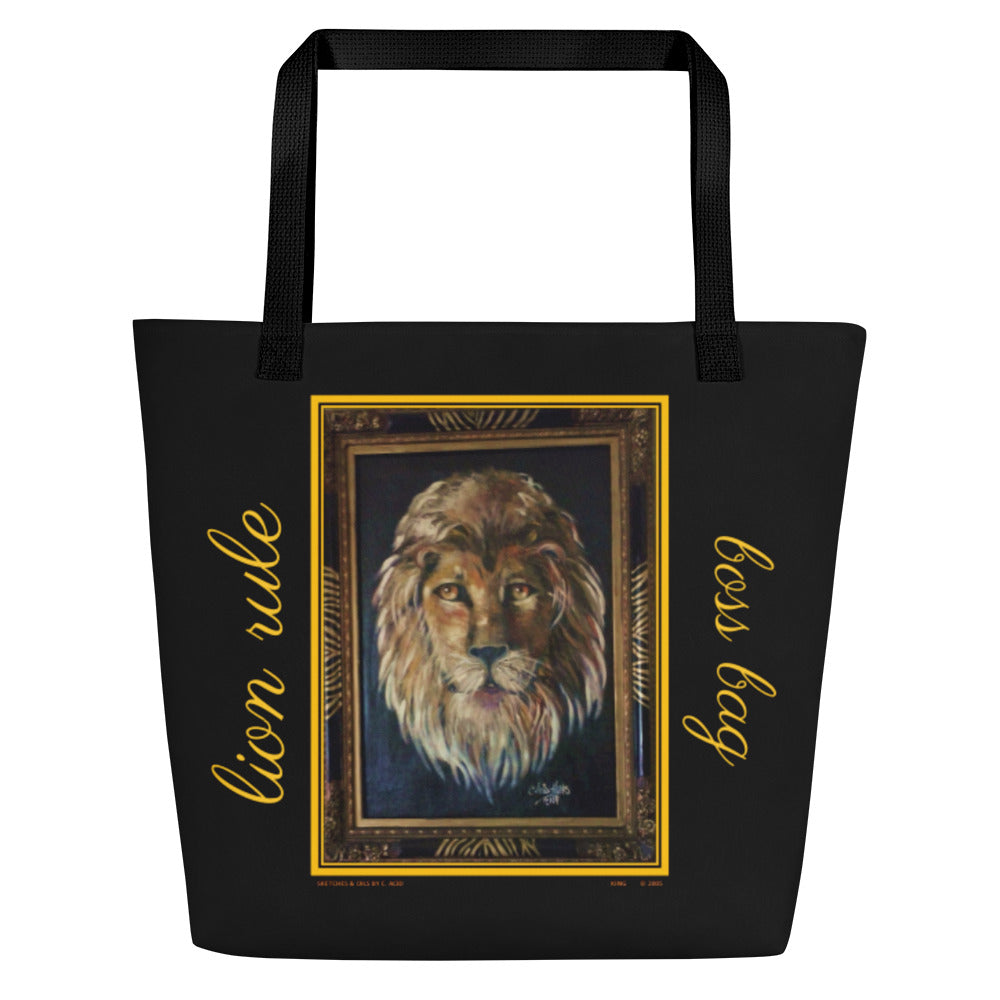 Beach Bag....designed by c. acid...."Lion Rule Boss Bag"