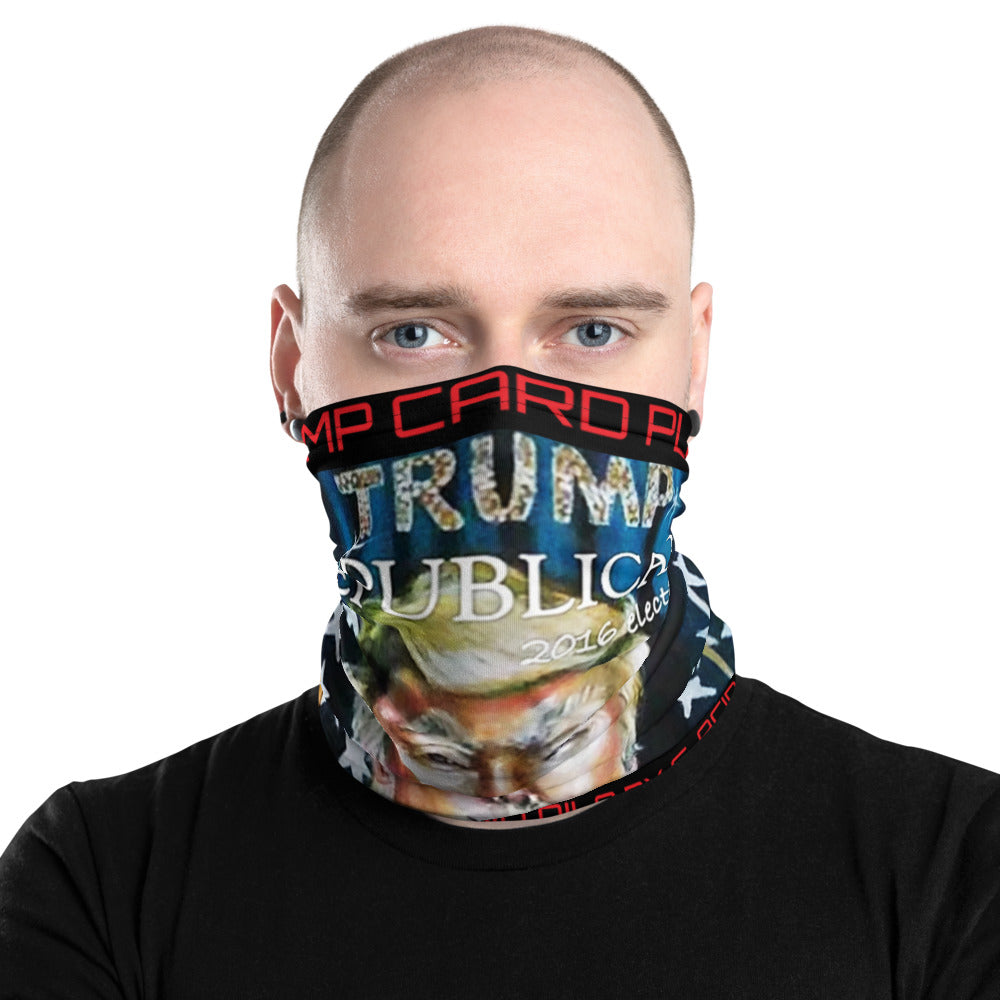 Neck Gaiter....TRUMP CARD PLAYA...caricature...designed by c. acid