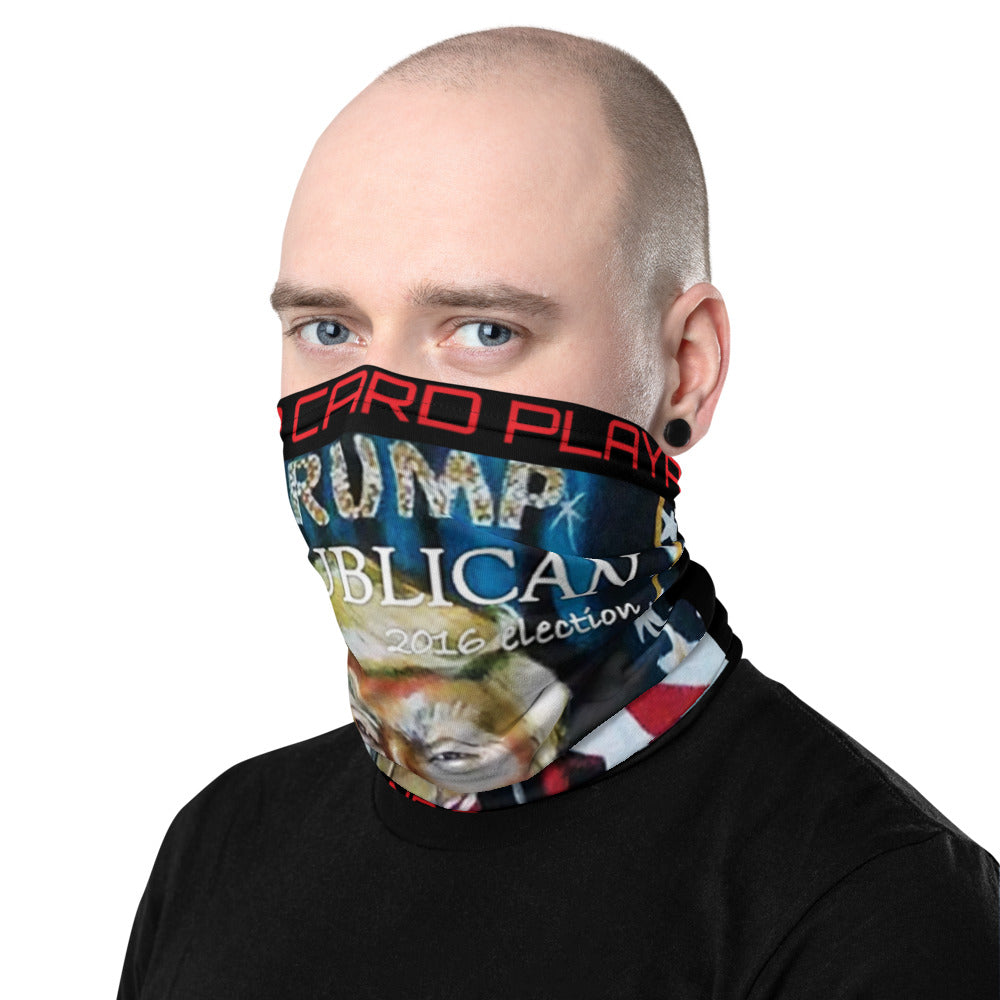 Neck Gaiter....TRUMP CARD PLAYA...caricature...designed by c. acid