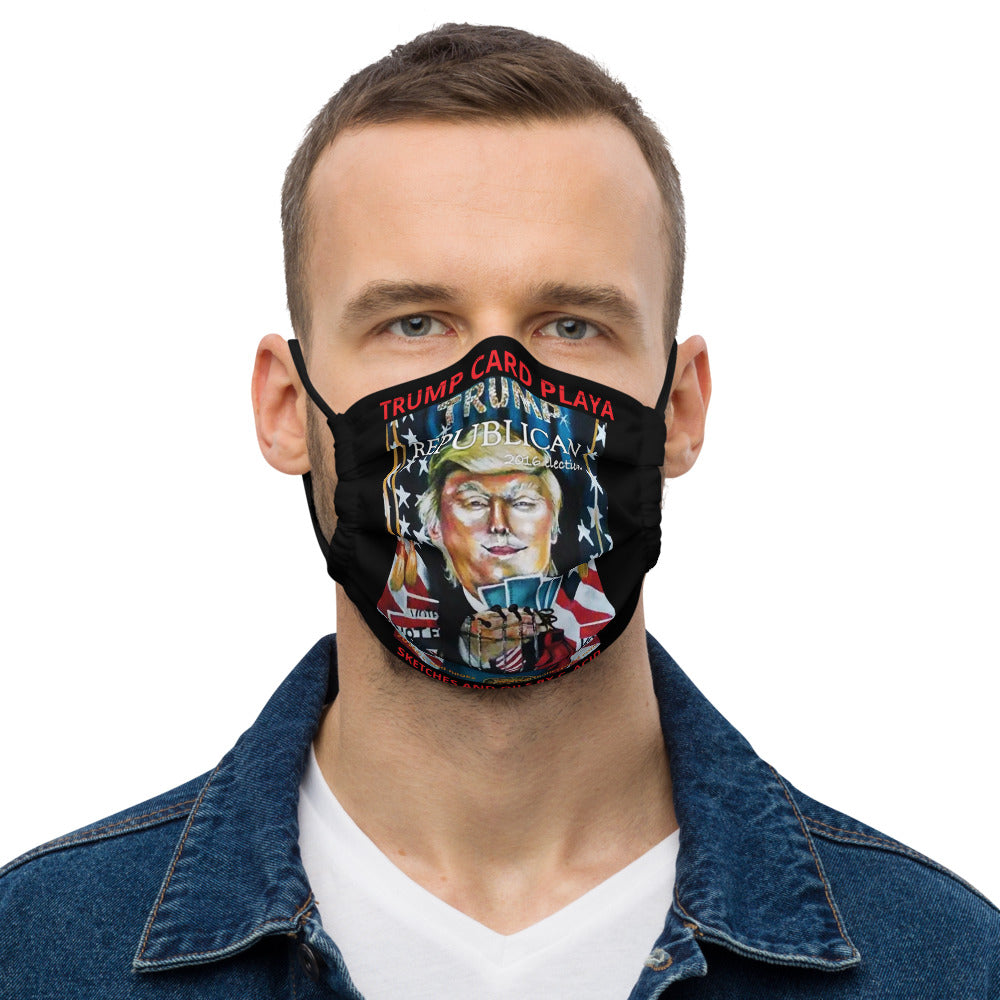 Premium face mask...TRUMP CARD PLAYA...caricature..designed by c. acid