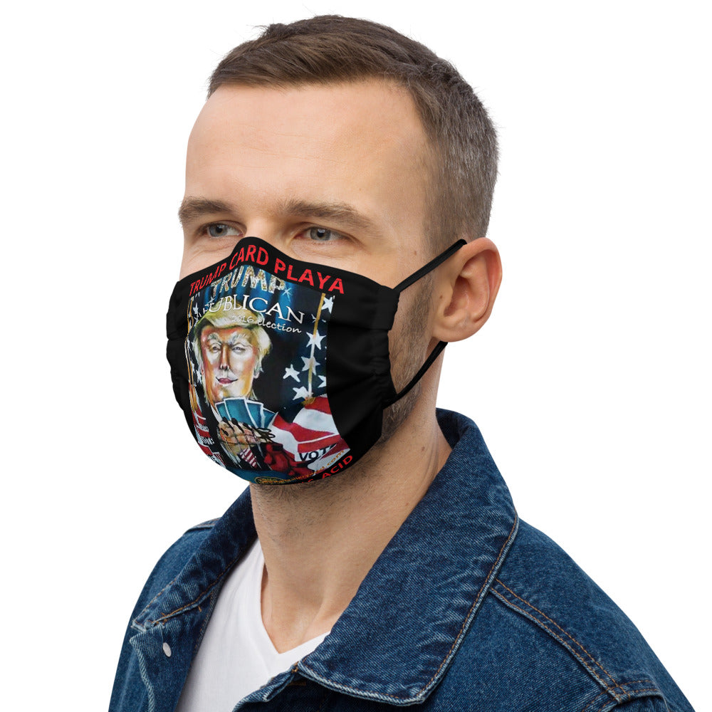 Premium face mask...TRUMP CARD PLAYA...caricature..designed by c. acid