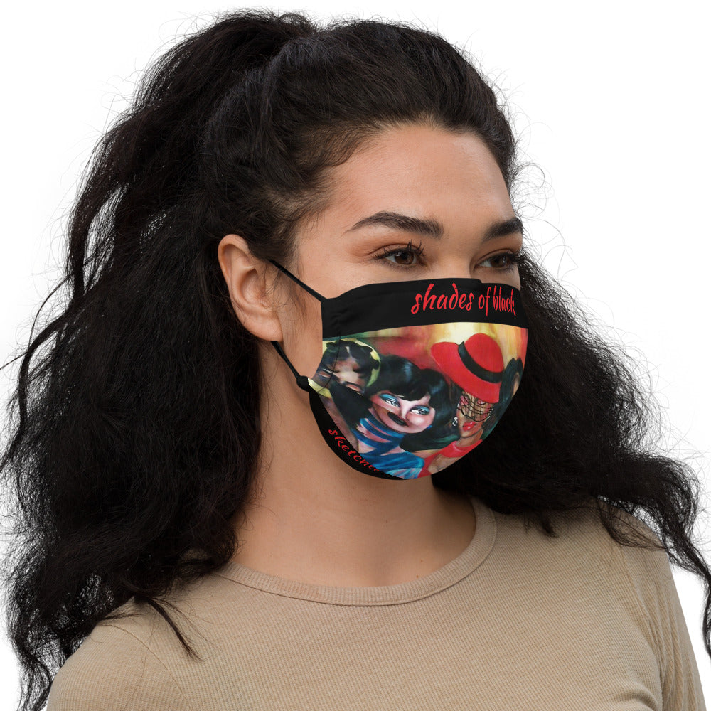 Premium face mask...shades of black ...designed by c. acid