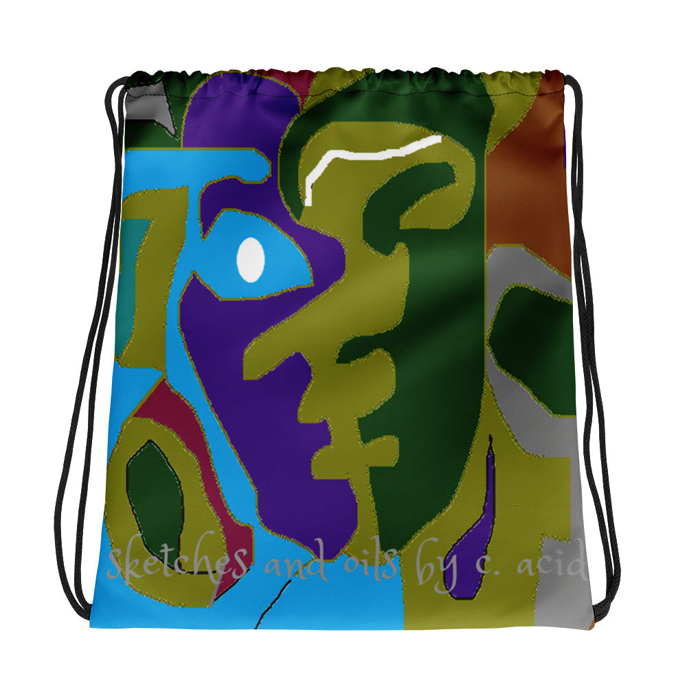 Drawstring bag designed by c. acid