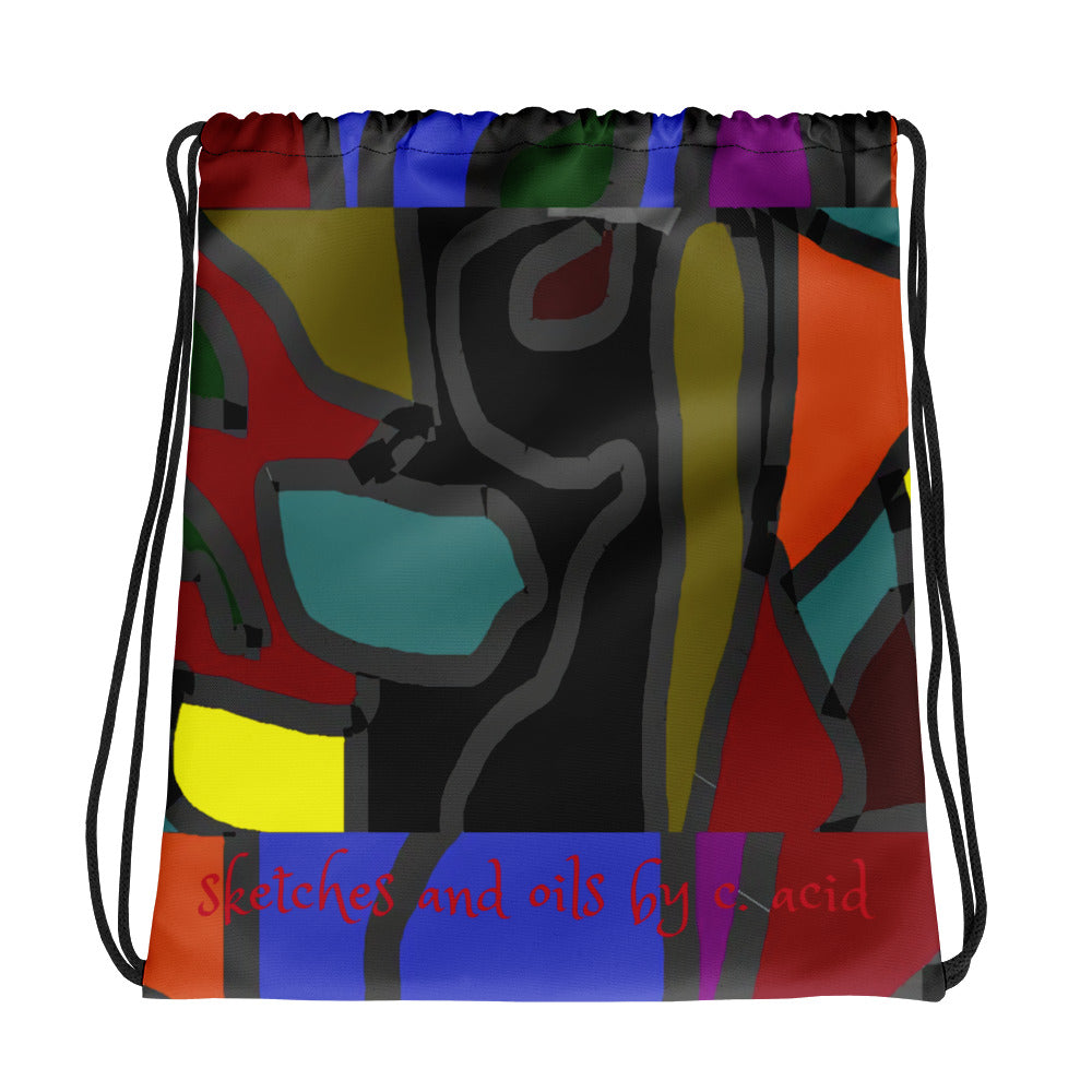 Drawstring bag  designed by c. acid