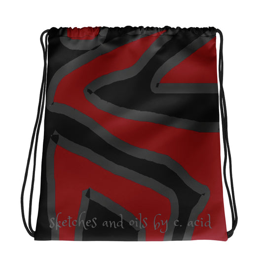 Drawstring bag  designed by c. acid